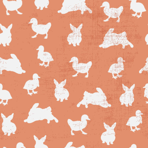 Easter Friends in Coral Large Scale
