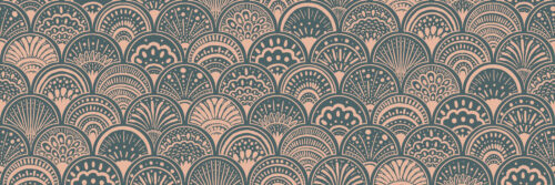 Art Deco Mermaid Scales Blue
