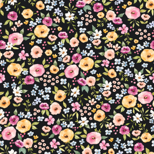 Melody Floral Black