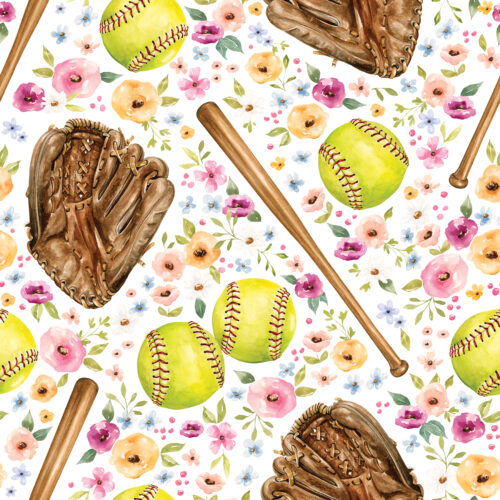 Melody SoftballGame Floral White