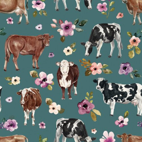 Autumn Amethyst Cowfloral Teal