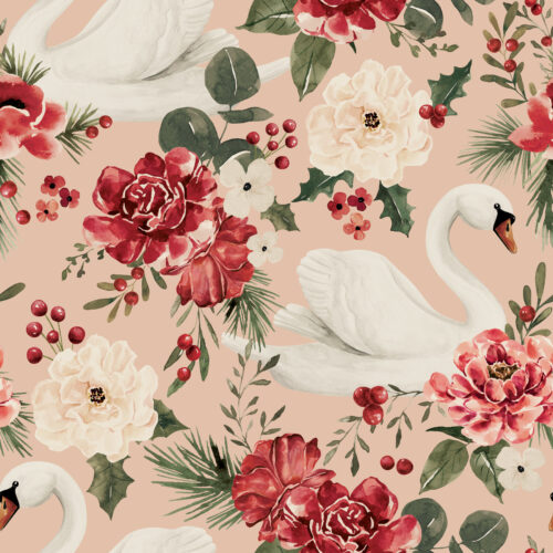 Swan Floral Blush