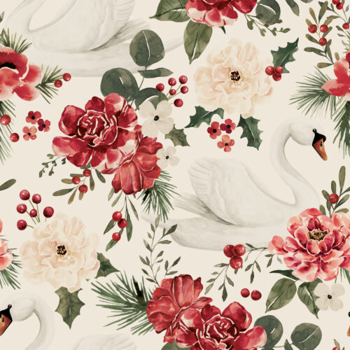 Swan Floral Cream