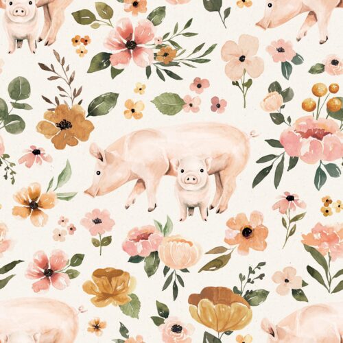 Charlotte Floral Charlotte Floral Pigs Cream