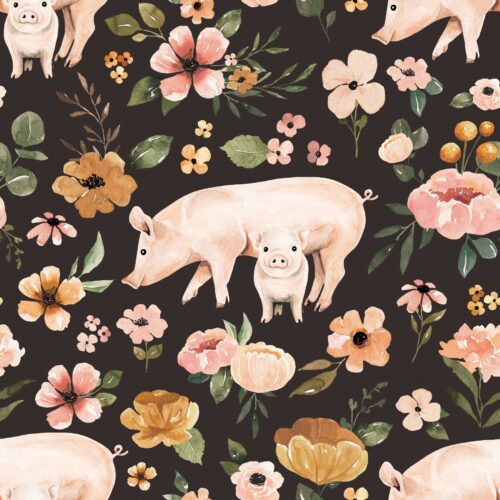 Charlotte Floral Charlotte Floral Pigs Dark