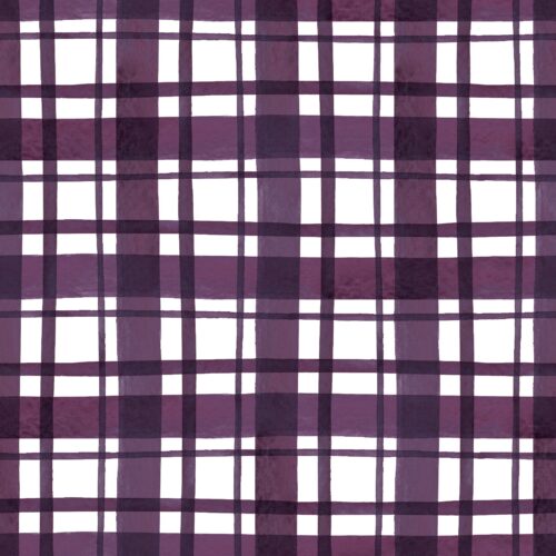 Dinosaur Christmas Watercolorplaid Purple