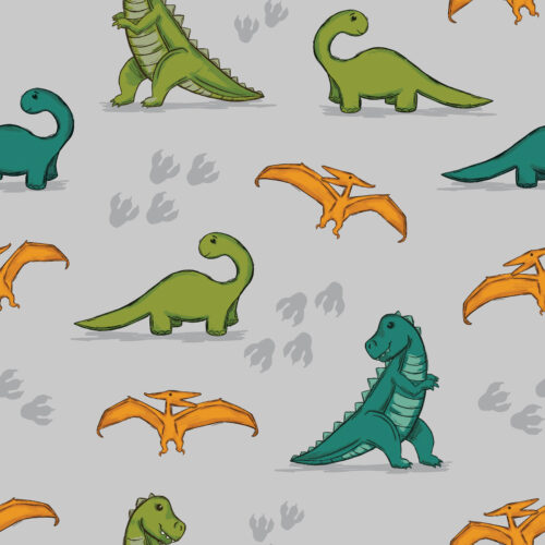12x12 Dinosaurs LightGray