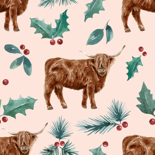 FrmhsCmasPink HighlandCow