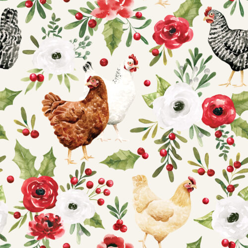 HollyandPine ChickenFloral Cream