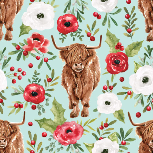 HollyandPine HighlandFloral Blue