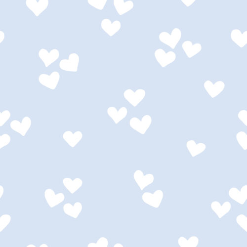Hearts Light Blue