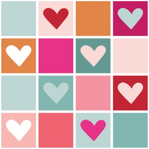 Love Doodles Heartblocks Mulitcolor