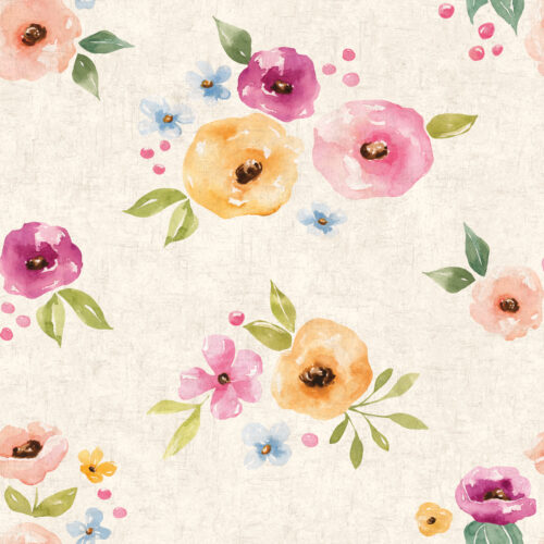 SimpleFloral Cream Textured
