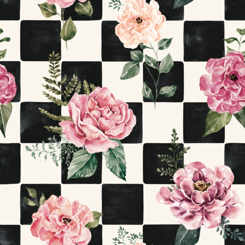 CR MoonlitHollow Floral Checkered