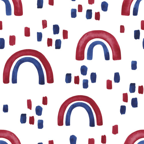 Red White and Blue Boho Rainbow