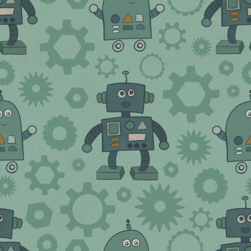 Robot Gears Teal