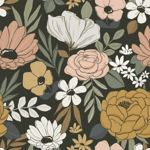 Spring Reverie Boho Floral Dark