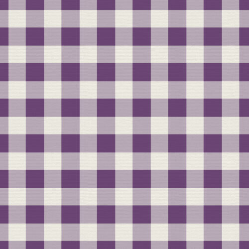 Vintage Summer Hydrangea Purple Gingham with Texture
