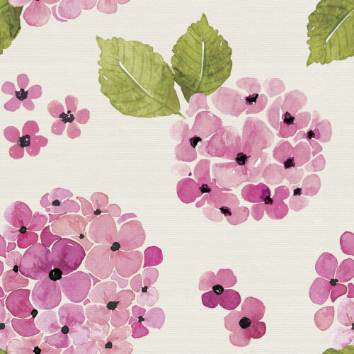 Vintage Summer Pink Hydrangea Floral with Texture