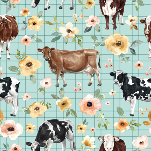 Cows BluePinStripe