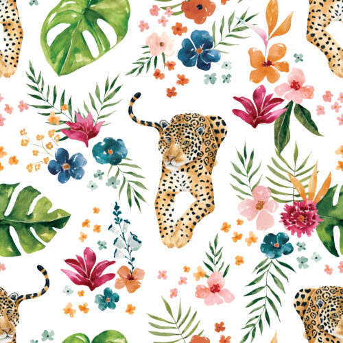Jaguar Floral White