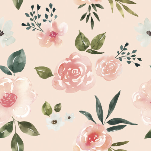 Blush Pink Vintage Spring Floral
