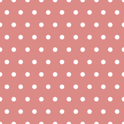 Vintage Spring Salmon Pink Polka Dot