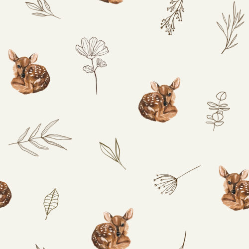 VintageSpring DeerSprigs Cream