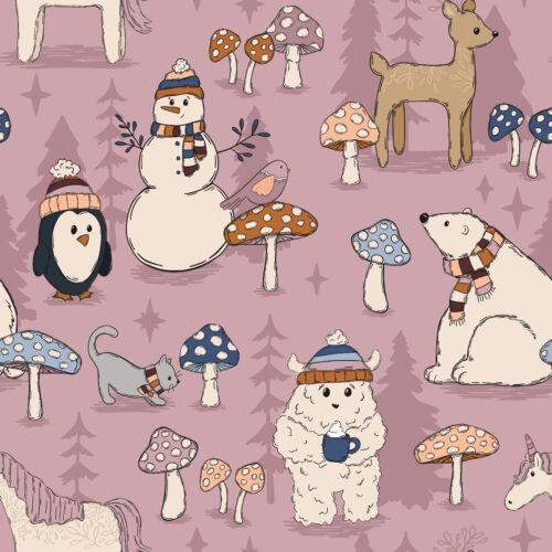 WhimsicalWinter WinterWoods Purple