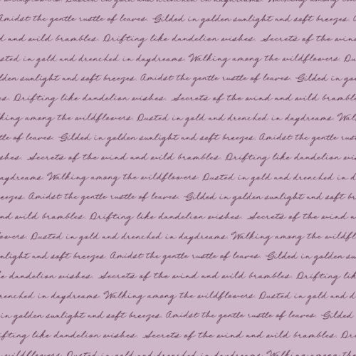 CR WildflowerFields VintageScript Lilac