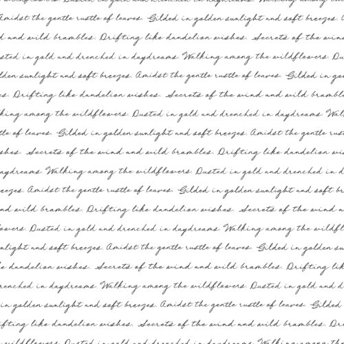 CR WildflowerFields VintageScript White