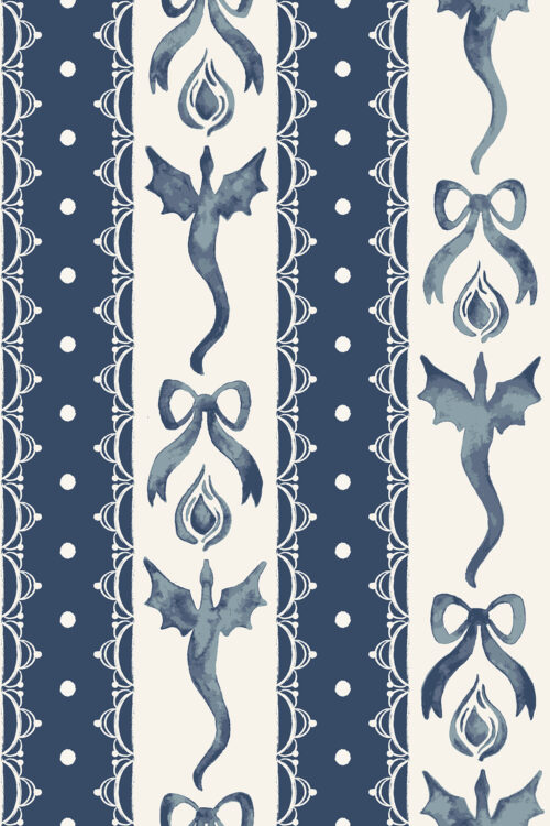 Dragon Lace Stripes Blueberry