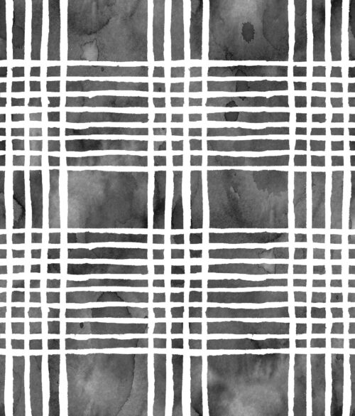 Hauntings - Haunting Watercolor Plaid Black 4
