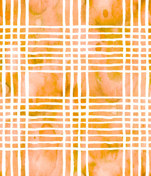 Hauntings - Haunting Watercolor Plaid Dark Orange 4