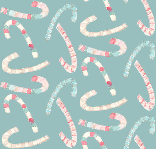 Peppermint & Gumdrops - Christmascandycanedkblpatt