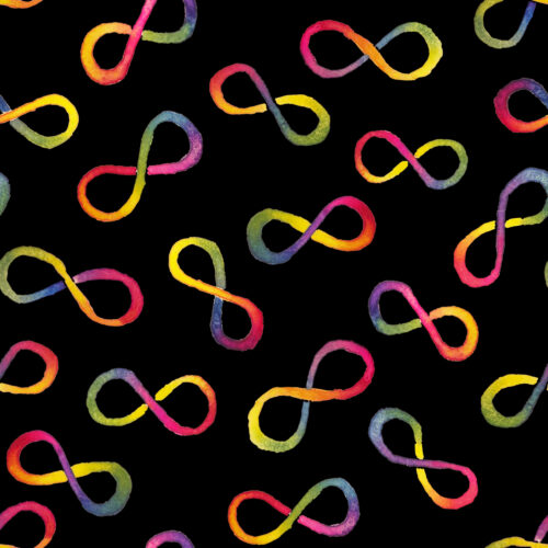 Neurodiversity Infinity Loop on Black
