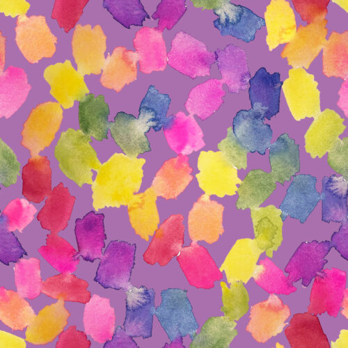 Watercolor Rainbow Brushstrokes on Purple