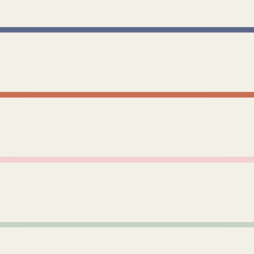 Muted Multicolor Stripe Cream
