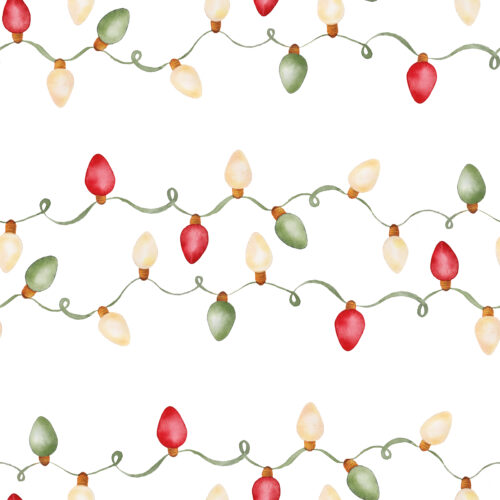 Watercolor Christmas Lights