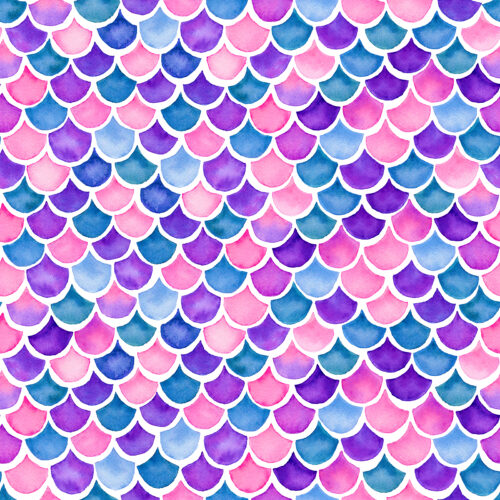 Vibrant Mermaid Scales Medium