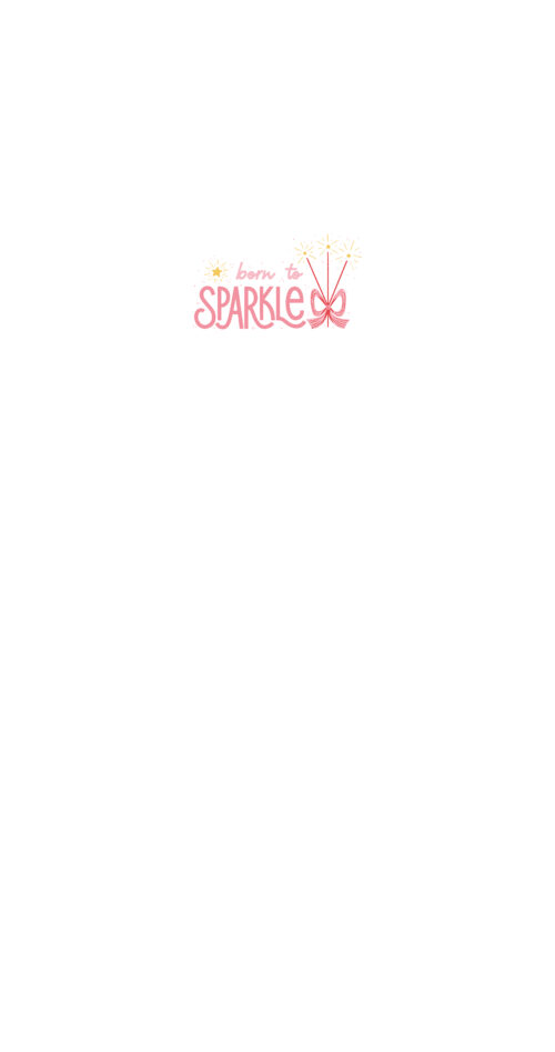 Born To Sparkle Panel Flamingo Pink