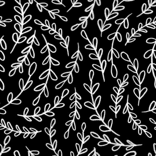 Chalkboard Scribble Leaves