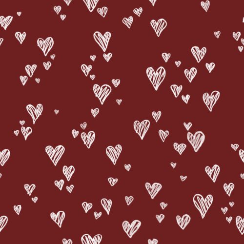 Red Scribble Hearts