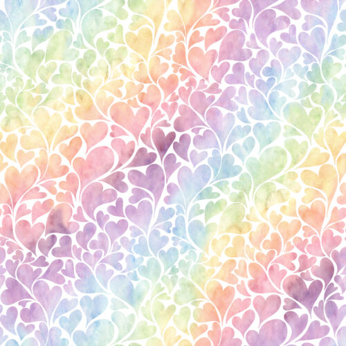 Swirly Hearts in Cotton Candy