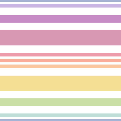 Whiskers and Blooms Stripe Mauve and Yellow