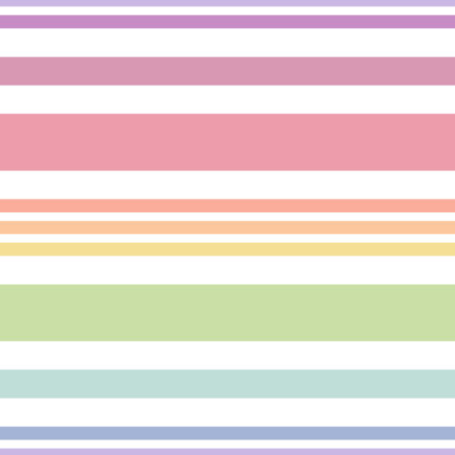 Whiskers and Blooms Stripe Pink and Green