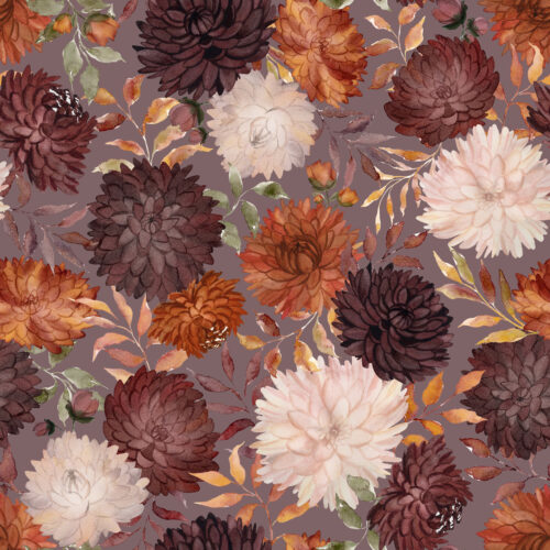 Autumn Enchantment Floral Smokey Amethyst