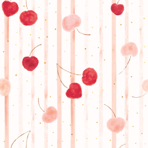 Seamless Gal - 2 Watercolor Cherries