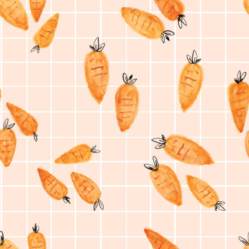 Seamless Gal - 3 Watercolor Carrots