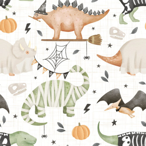 Halloween dinos white